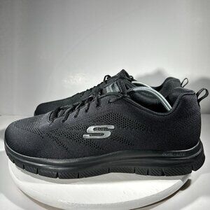 Skechers Skech Knit Mens Size 13 Casual Shoes Black Comfort Sneakers - LIGHT USE